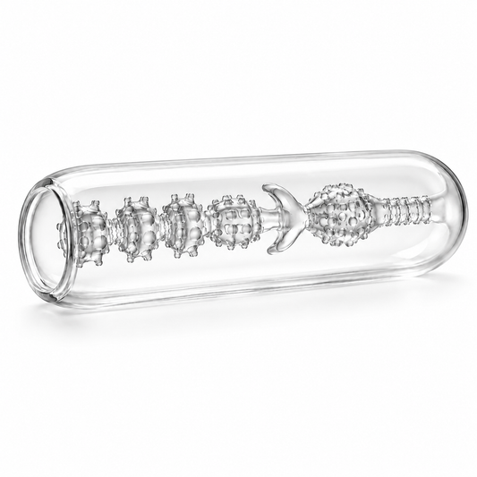 Erojoy Innocence Pro sleeve, clear cutaway showing its studded ring texture