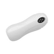 Erojoy Pro automatic stroker in white, angled view with its control panel