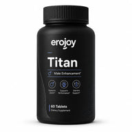 Erojoy Health Titan male enhancement supplement bottle on a white background