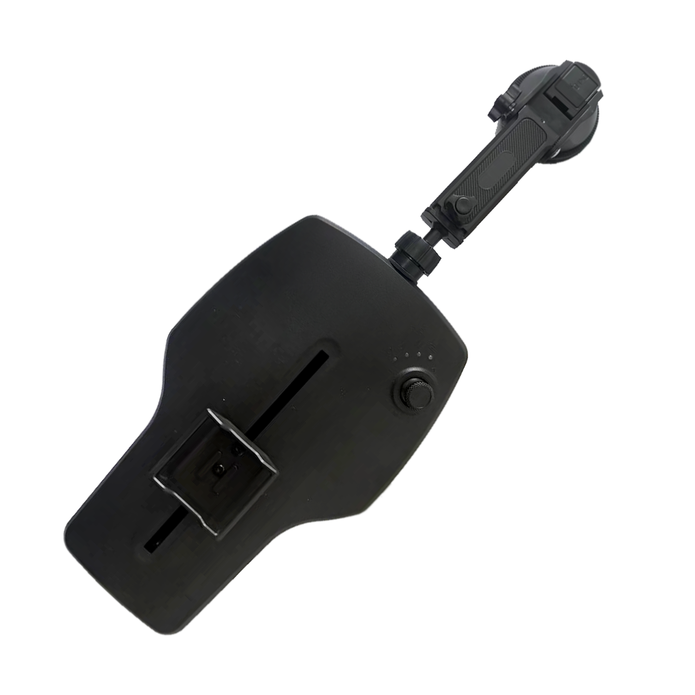 Black X3 mount with X3 on a white background